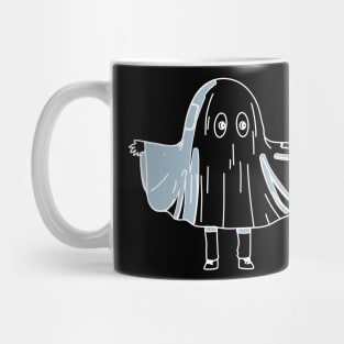 Child disguises himself as a spectre of horror Mug